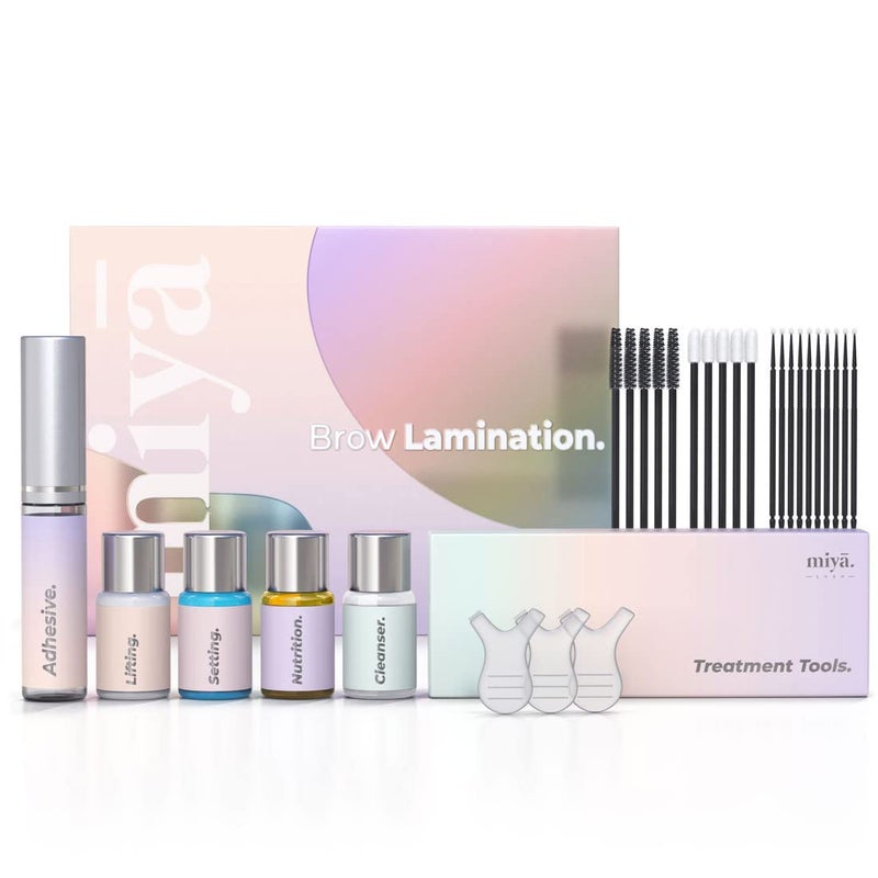MIYA LASH Brow Lamination Kit  Professional Eyebrow Lamination with Keratin  DIY Brow Lift Kit  Fuller Thicker Brows for 6 weeks  Includes Easy to Use Instruction Treatment Tools  Brushes