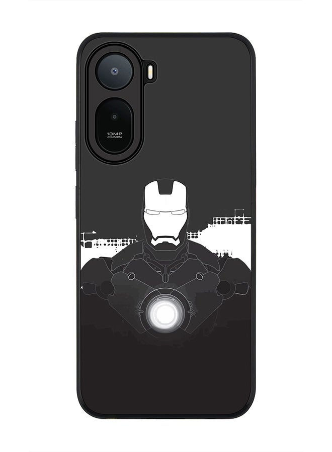 Stylizedd Rugged Case for Xiaomi Redmi A7 Pro 4G / Poco C81 / Poco C81 Pro / Poco C85x 5G- Slim Fit Hybrid Rubber Cover Iron Man Beam