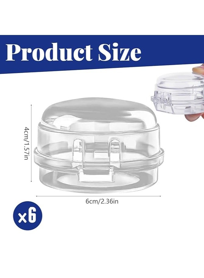 6pcs Stove Knob Covers, Gas Stove Knob Covers White, Stove Knob Protectors, Gas Switch Protectors, Kitchen Safety for Kids and Babies - Image 2