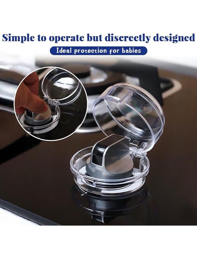 6pcs Stove Knob Covers, Gas Stove Knob Covers White, Stove Knob Protectors, Gas Switch Protectors, Kitchen Safety for Kids and Babies - Image 3