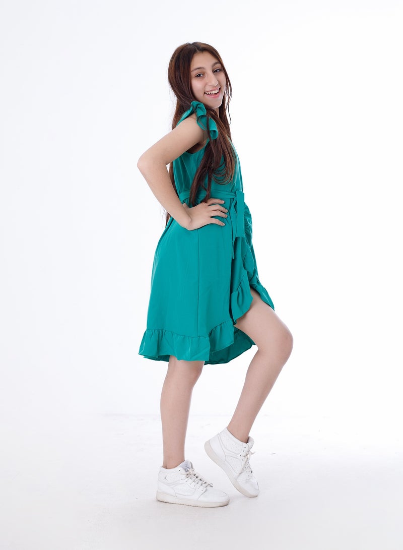 BEBO Girls Dress Green  - Image 2