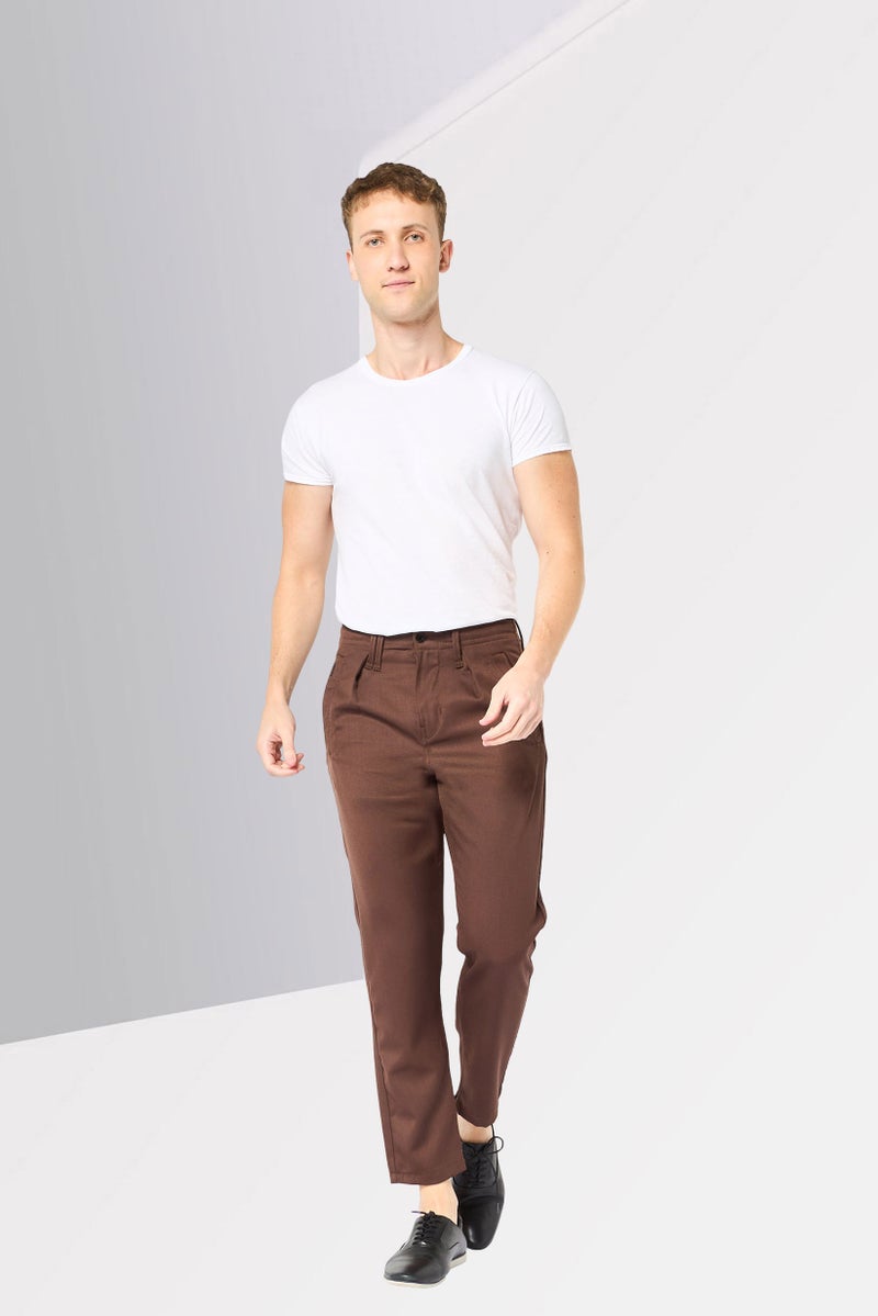 G-Star RAW Men Tapered Fit Solid Chino Pants, Brown - Image 2