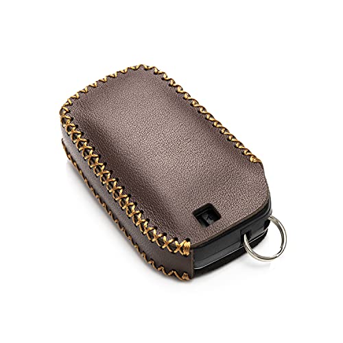 Vitodeco Genuine Leather Smart Key Fob Case Compatible with Land Cruiser, 4Runner, Highlander, RAV4, Camry, Grand Highlander, Sequoia 2019 - 2025 (4-Button, Brown) - Image 4