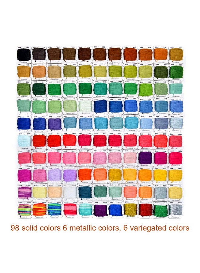 BNK 962Pcs Friendship Bracelet String Kits With Storage Box 110 Colors Embroidery Thread And 800 Beads52Pcs Cross Stitch Toolslabeled With Numbers For Bobbinsgreat Production Gift. - Image 3