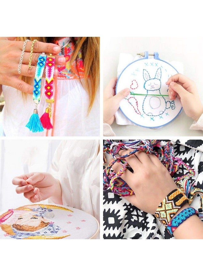 BNK 962Pcs Friendship Bracelet String Kits With Storage Box 110 Colors Embroidery Thread And 800 Beads52Pcs Cross Stitch Toolslabeled With Numbers For Bobbinsgreat Production Gift. - Image 5
