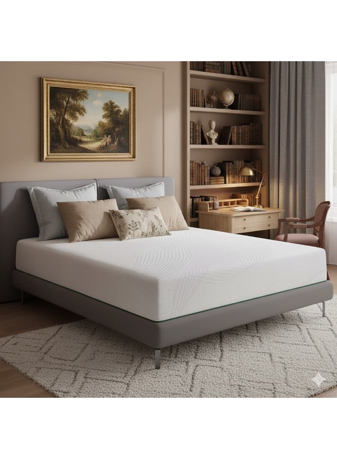 Harmony Home Gel Premium Quality 10 Inch Cooling Gel Memory Foam Mattress with Airflow Channel Foam for Breathability and Medium Firm Support (90 x 200 cm)