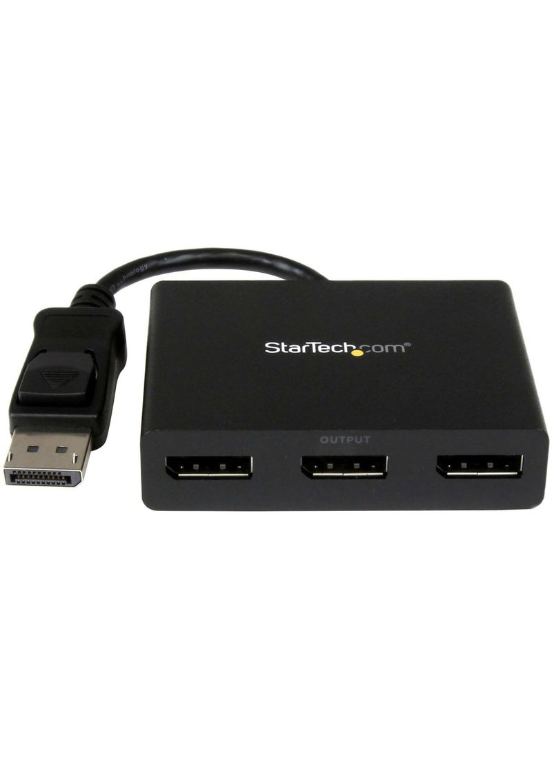 Startech.com StarTech.com 3-Port DisplayPort 1.2 Splitter, DisplayPort to 3x DP Multi-Monitor Adapter, Dual 4K 30Hz and 1080p 60Hz Computer MST Hub, Windows Only (MSTDP123DP)  - Image 1
