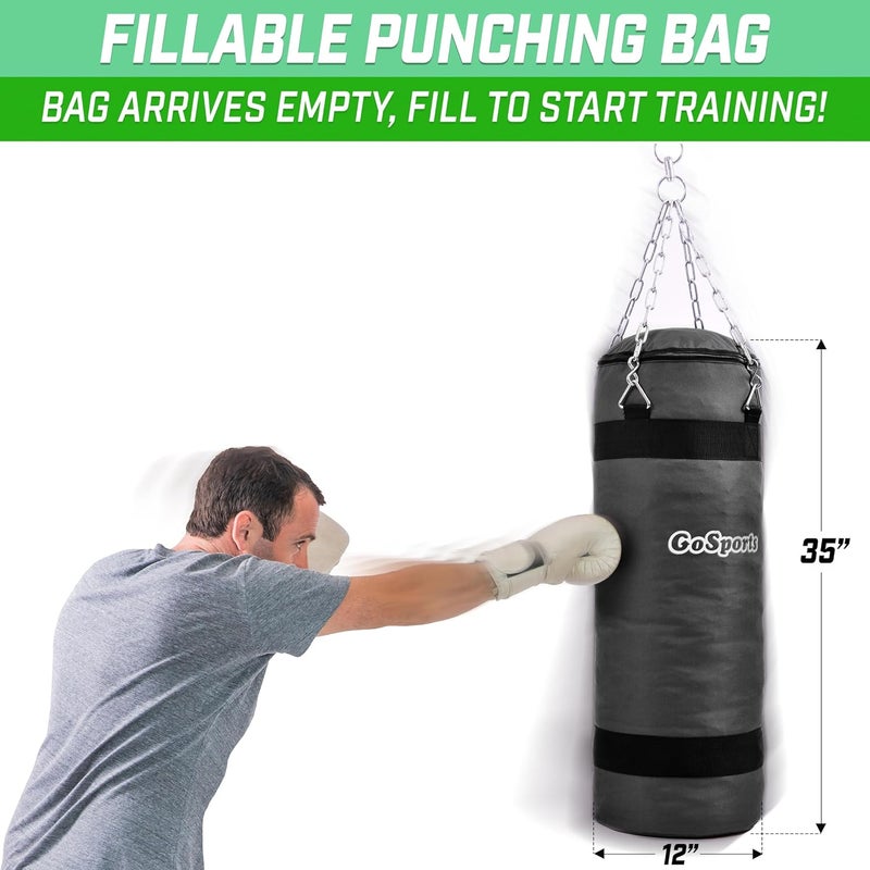 GoSports GoSports Fillable Punching Bag Training Aid  Great for Boxing MMA Muay Thai and More Fill with Clothes and Rags - Image 3