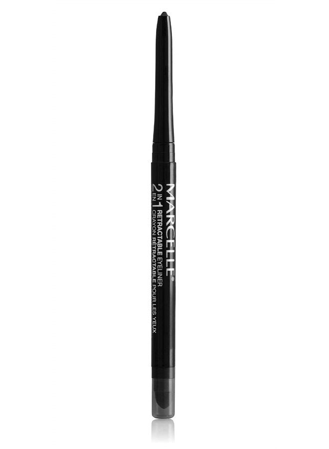 Marcelle 2-in-1 Retractable Eyeliner, Black, Waterproof, Easy-To-Smudge, Smokey Eye, Long-Lasting 12h, Fragrance-Free, Hypoallergenic, Cruelty-Free, 0.31 g - Image 1
