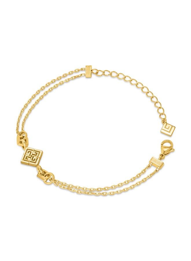 Guy Laroche Vivienne Yellow Gold Plated Stainless Steel Chain Bracelet for Women - Image 1