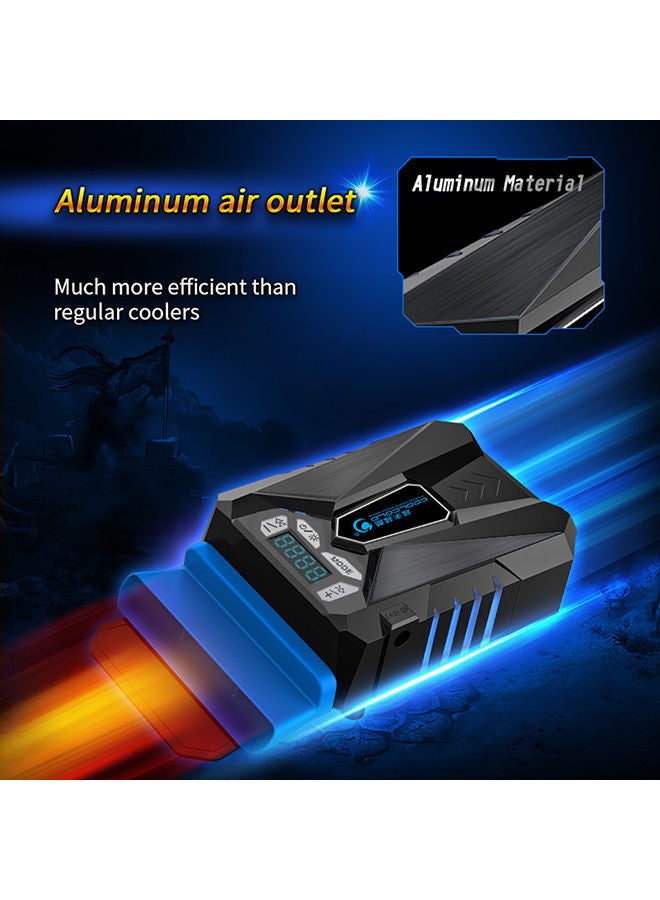 NIBEMINENT Laptop Air Extracting Cooling Fan With Display Black  - Image 4