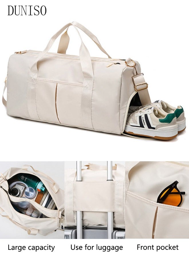 DUNISO - Sports Gym Bag with Wet Pocket & Shoes Compartment, Weekender Overnight Bag for Travel Gym Yoga Travel Duffel Bag for Men and Women Lightweight - Image 1