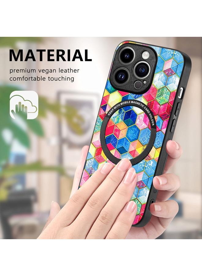 S-TOP Case For iPhone 15 Pro Max Colored Drawing Leather Back Phone Case - Image 4