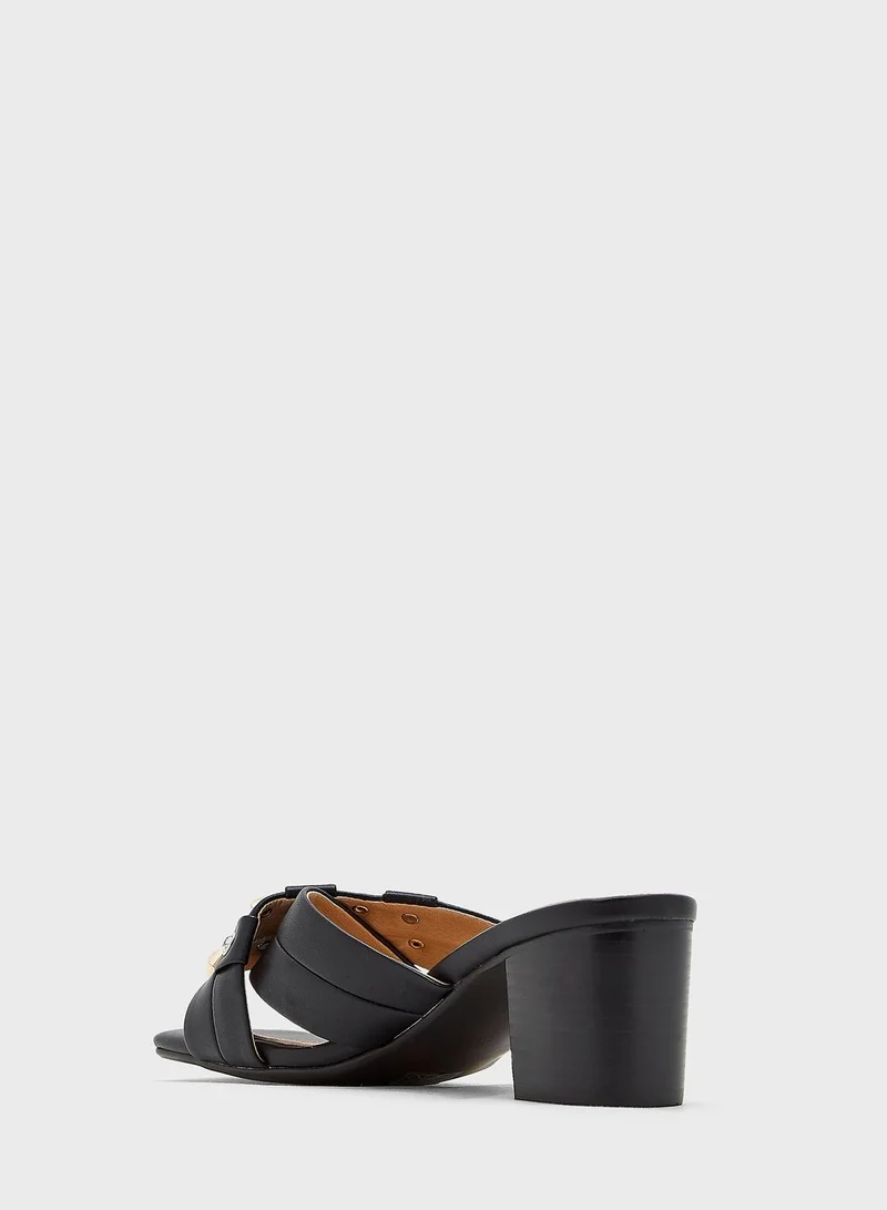 Khizana Stud And Stone Detail Mule Sandal