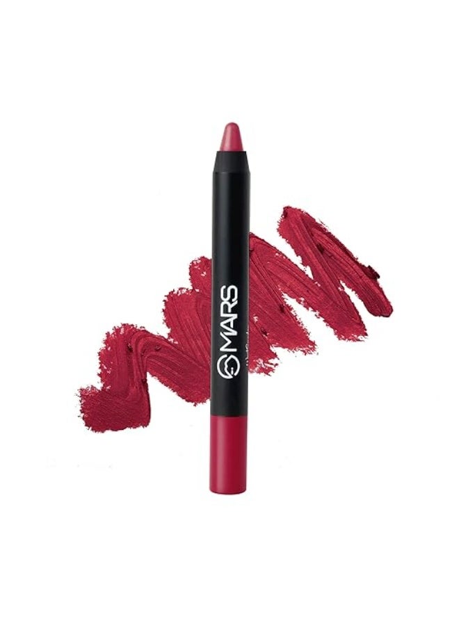 MARS Long Lasting Crayon Lipstick up to 12 Hours Stay | Matte Finish | Waterproof | Won't Smudge Won't Budge Lip Crayon (3.5 gm) (08-I Am Powerful) - Image 2