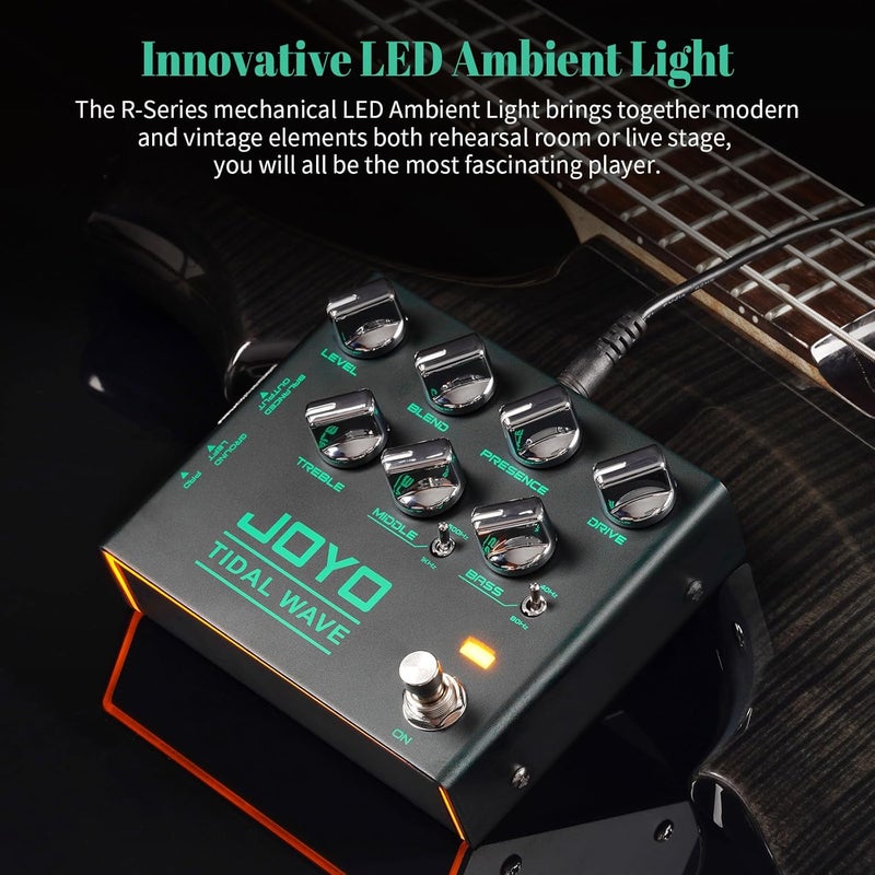 JOYO Bass Guitar Pedals Preamp Overdrive Pedal with EQ and Noise Reduction DI Output for Pop Funk Metal Bassist Electric Guitar (TIDAL WAVE R-30) - Image 5