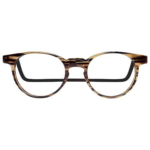 Clic Magnetic Reading Glasses for Men or Women Soft Foldable Band Computer Readers Taku SXL Havana 300 Magnification - Image 5