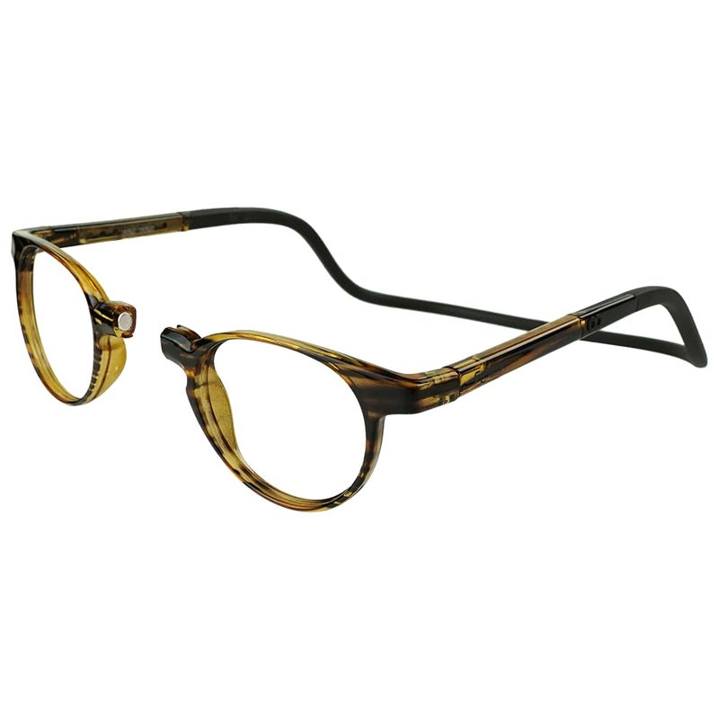 Clic Magnetic Reading Glasses for Men or Women Soft Foldable Band Computer Readers Taku SXL Havana 300 Magnification - Image 3
