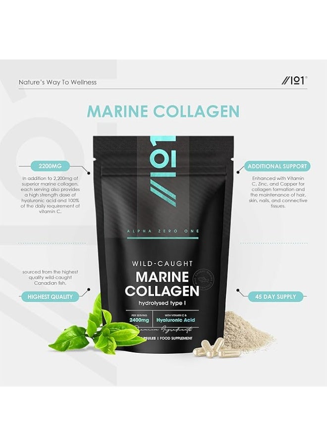 ALPHA01 Multi Collagen 2400 mg – Supports Skin, Hair, Nails & Joint Health, Made in UK, 180 Capsules - Image 3