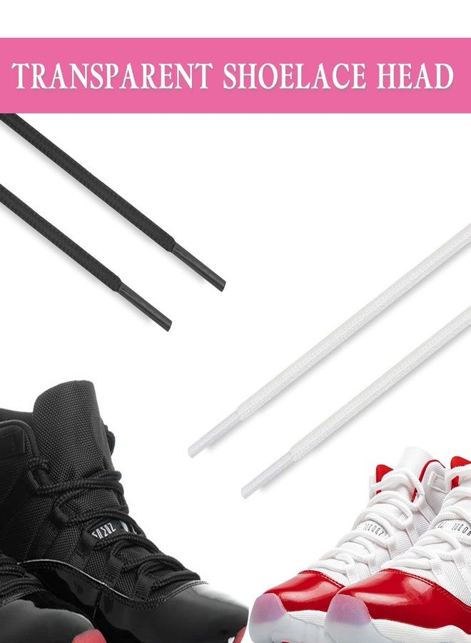 NDTEZUGT Round Thick Shoe Laces for Jordan 11 Sneakers, 1/4"(6mm) Athletic Shoelaces Replacement for Basketball Shoes, White, 54"/140cm - Image 2
