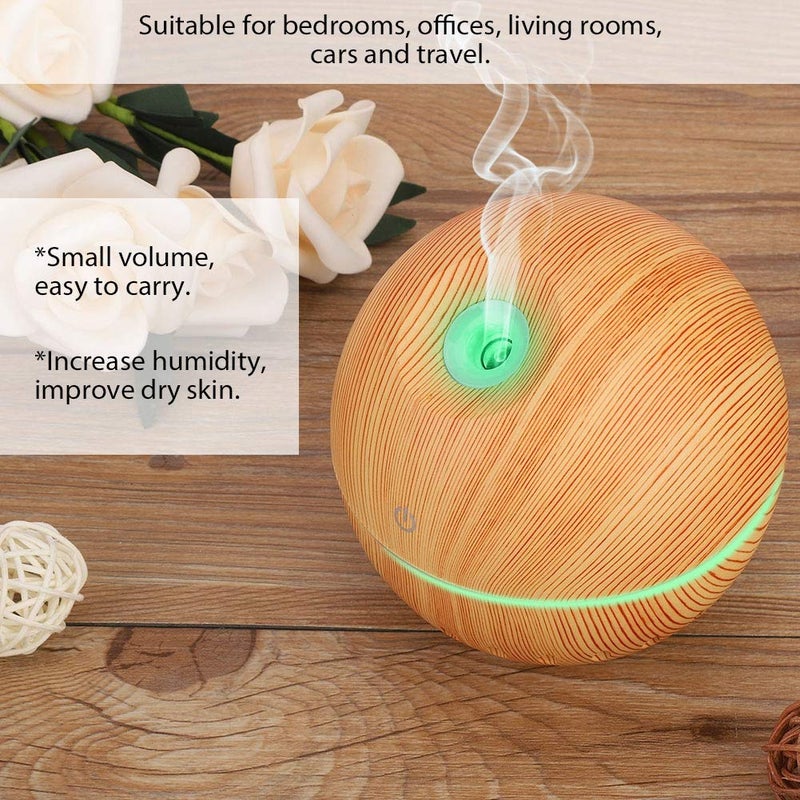 ويوبلز مرطب هواء بإضاءة LED ملونة، موزع للزيوت العطرية، مرطب هواء يعمل بمنفذ USB، يخفف الجفاف وينعش الهواء ويزيد الرطوبة - Image 5