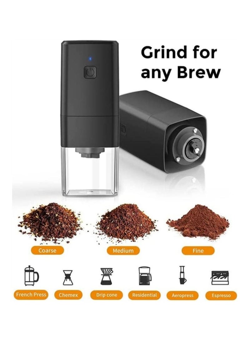 DMG TECH Portable Coffee Grinder, USB Coffee Grinder 1300mAh, 30g Capacity Adjustable Automatic Grinder, Suitable for Home Travel Office Coffee Shop  - Image 4