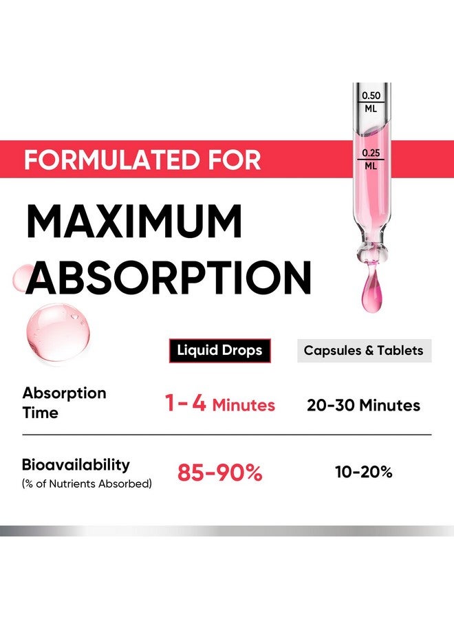 Venture Pal Vitamin D3 10000 IU Drops Plus K2 200 mcg with Magnesium, MCT Oil, Zinc, Vitamin D Liquid |Maximum Absorption for Bone, Mood & Immune Health (Strawberry, 2 Fl Oz) - Image 3
