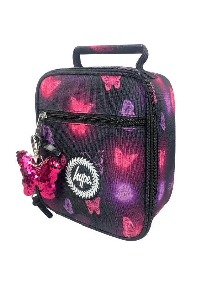 چاست هايب Insulated Lunch Bag - Pink & Purple Glow Butterfly
