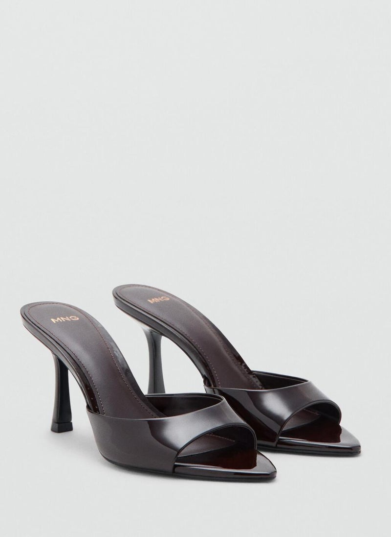 MANGO Patent leather high-heeled sandals - Image 2