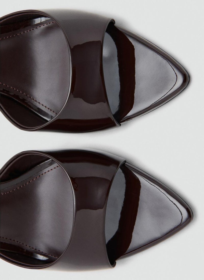 MANGO Patent leather high-heeled sandals - Image 5