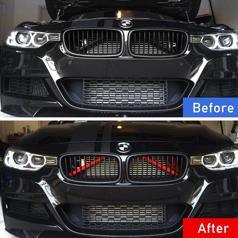 Jaronx Red Grill Insert Trims for BMW - Image 2