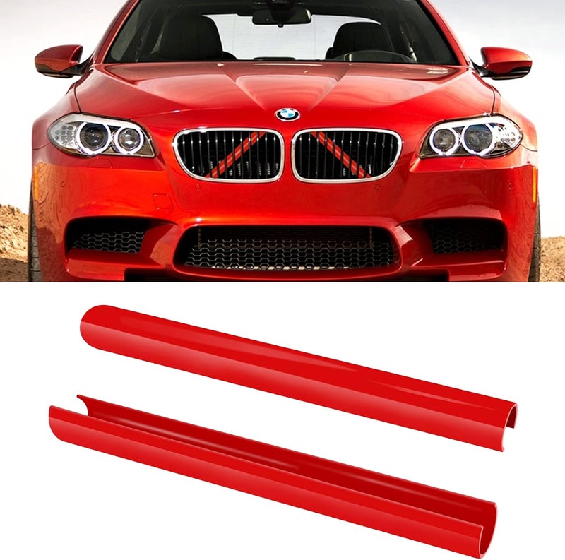 Jaronx Red Grill Insert Trims for BMW - Image 1