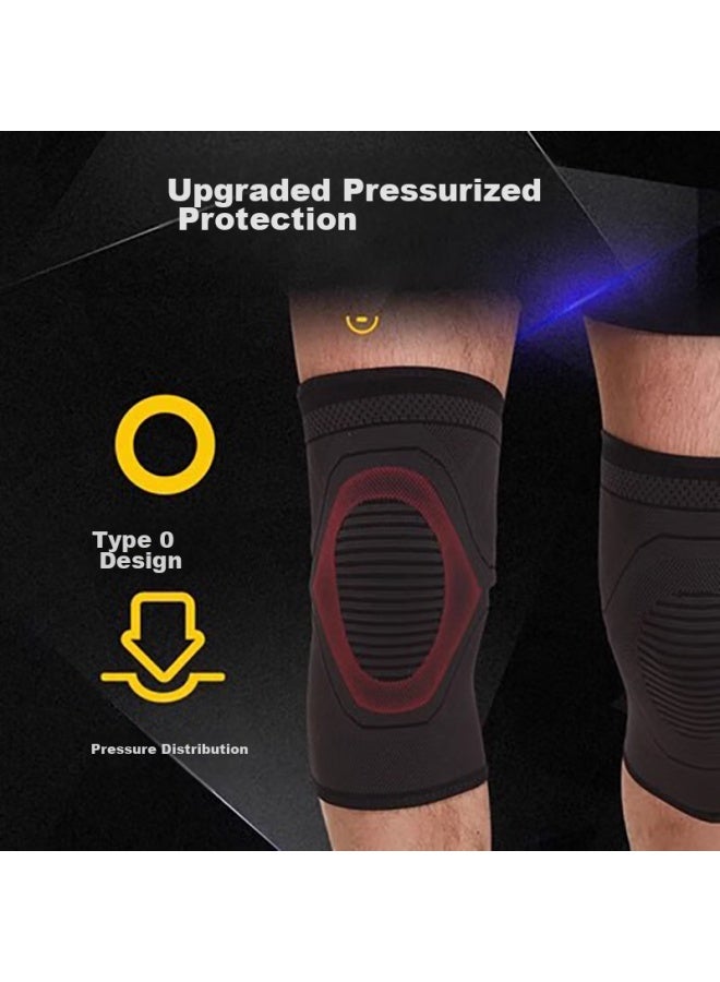 Yanmao Sports Knee Pads, Running Leg Guards, Basketball Hiking, Men's Spring Knee Joint Protectors, Women's Protective Gear, Non-slip Breathable M1 Pair - Image 2