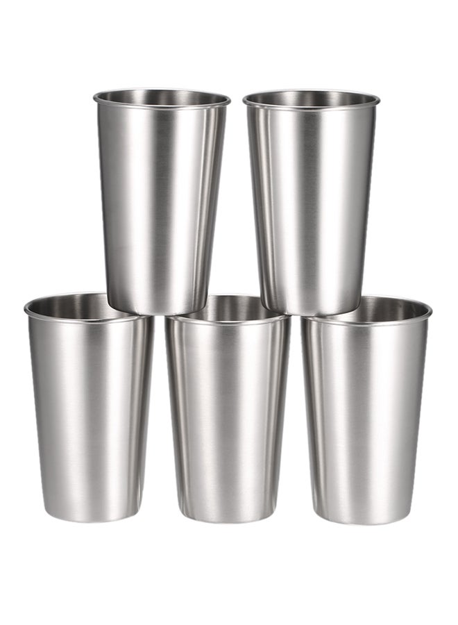 إسكدنيا طقم أكواب تمبلر من 5 قطع فضي 8.5x13.3x6.3Ø³Ù†ØªÙŠÙ…ØªØ± - Image 1