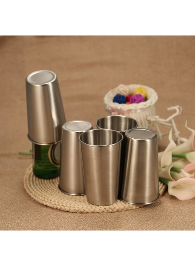 إسكدنيا طقم أكواب تمبلر من 5 قطع فضي 8.5x13.3x6.3Ø³Ù†ØªÙŠÙ…ØªØ± - Image 3