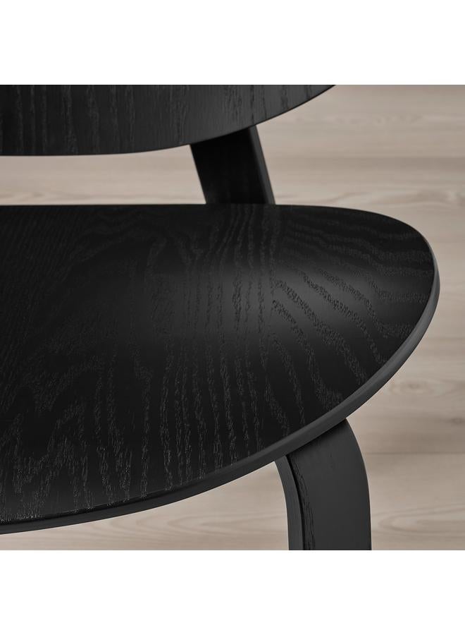 Zaboon Easy chair, black stained oak veneer - Image 5