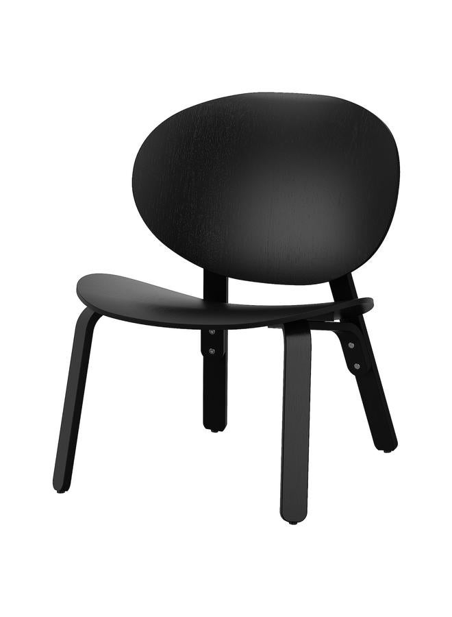 Zaboon Easy chair, black stained oak veneer - Image 1