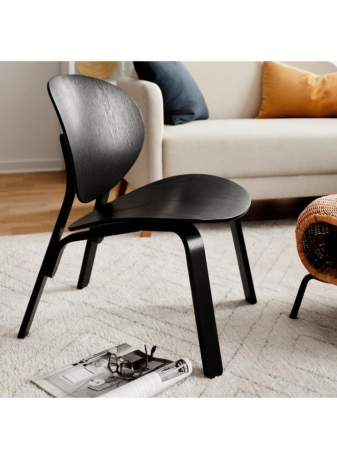 Zaboon Easy chair, black stained oak veneer - Image 4