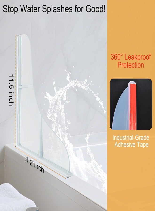 Mofason Silicone Shower Splash Guard, Clear Bathtub Corner Splash Guard, Bathroom Shower Water Guard Can Be Used in Washbasin, Tubs, Sinks Etc - 2Pack - Image 2