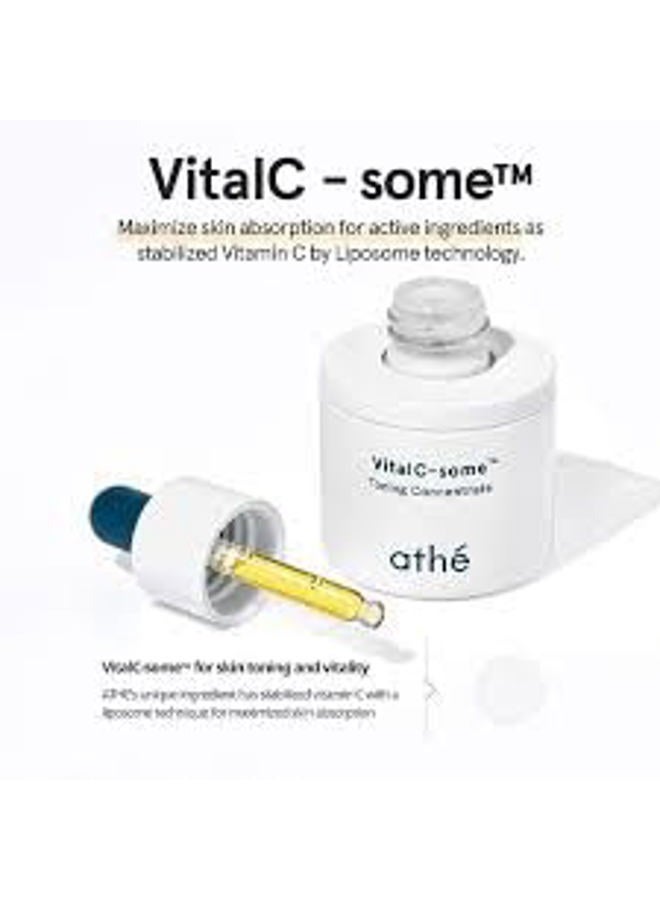 ATHÉ ATHE Vital C-some Toning Concentrate, Anti-aging & Radiance Face Ampoule with Pure Vitamin C for Blemishes and Freckles, Korean Vegan Serum Targets Age Spots & Smooths Skin, 0.67 fl.oz. - Image 5