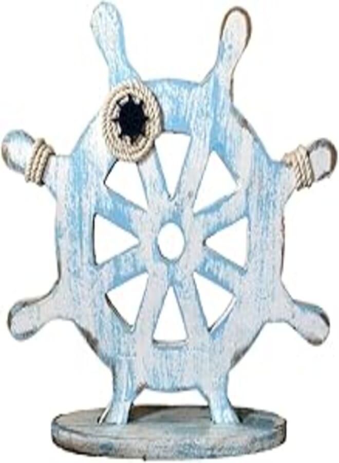 Momentum Momentum Ship Wheel Home Decor Summer Stand, 25 cm x 25 cm Size 