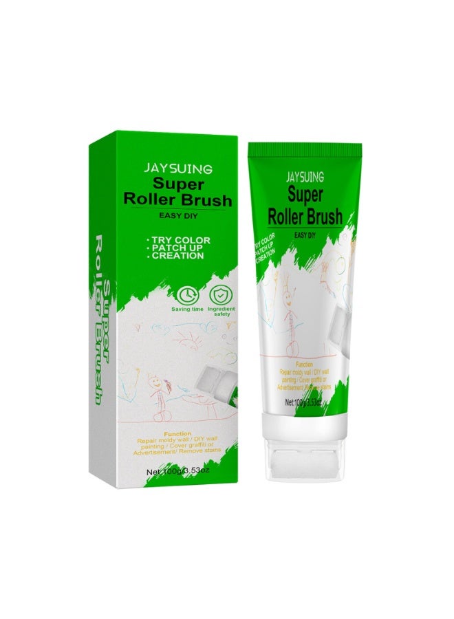 Jaysuing Rolling Brush Wall Latex Paint, Wall Paint Repair Wall Paste, Wall Repair Paste Roller Tool, Small Roller Brush Wall Repair Tool, Wall Repair Roller for Touch Up Home Office Inner Wall Stain - Image 5