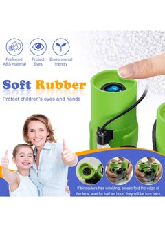 Generic Real Binoculars For Kids Gifts For 3 Years Plus 8x21 High Resolution Optics Mini Compact Binocular Toys Shockproof Folding Green  - Image 4