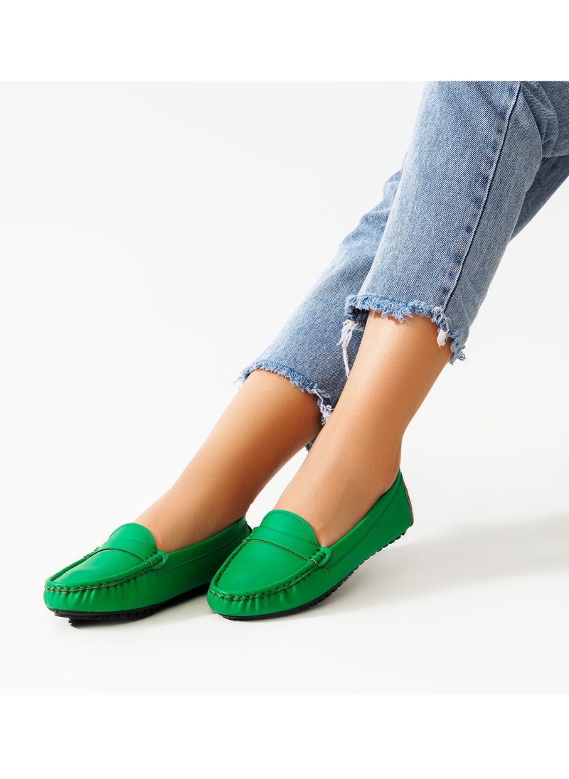 Vbranda - High Quality Leather Flat Ballerina-GREEN - Image 1