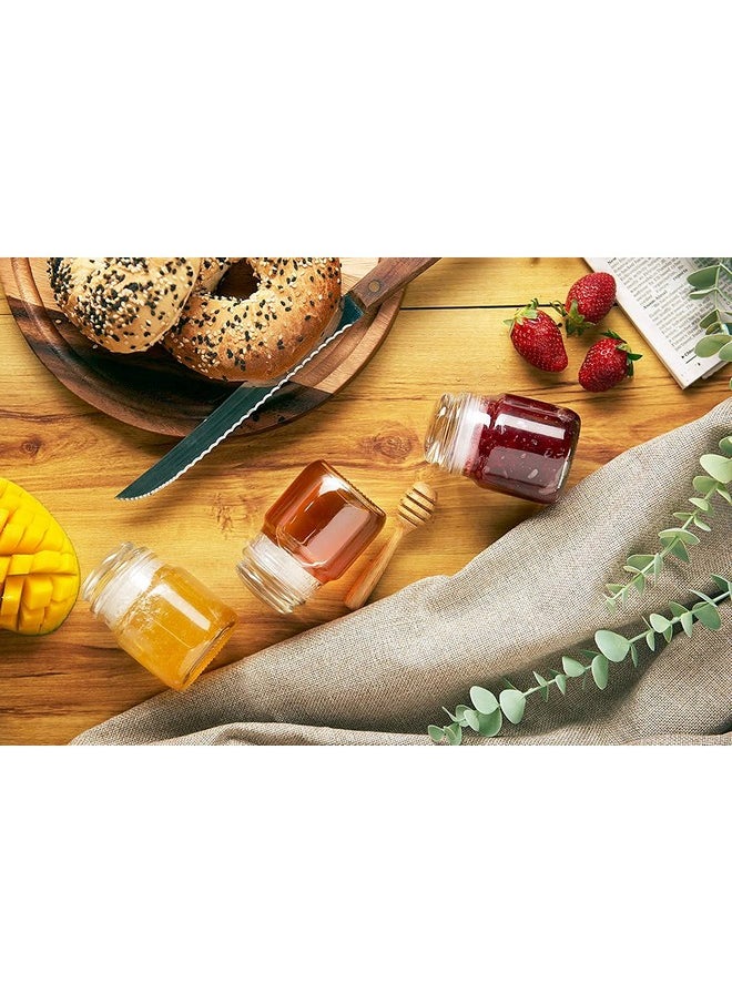 Cloudmart Cloudmart 100ml Spice Storage Glass Jar,Kitchen Storage Jars, Honey Jar and Container, Spice Masala Jar - Airtight Lid with Rubberised Silicone Stopper (Pop Jar, 100ml, Set Of 6)  - Image 5