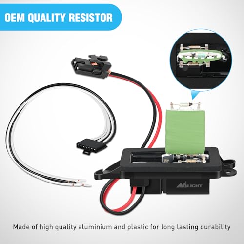 Nilight AC Blower Motor Resistor Kit with Harness Fit for Cadillac Escalade Chevy Avalanche Silverado Suburban Tahoe GMC Sierra Yukon 20032006 Replaces 89019088 973405 1581086 22807123 - Image 3
