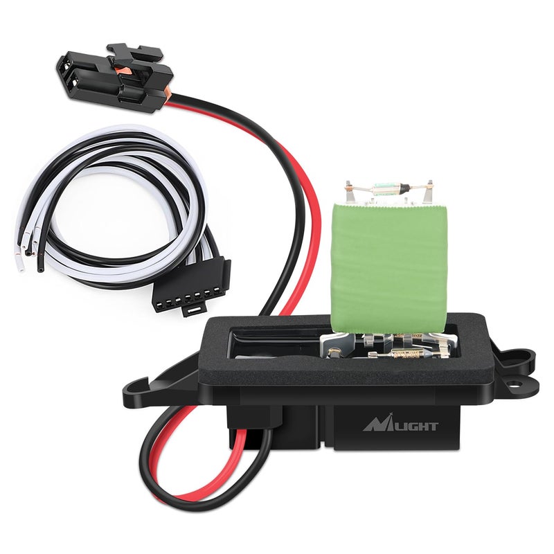 Nilight AC Blower Motor Resistor Kit with Harness Fit for Cadillac Escalade Chevy Avalanche Silverado Suburban Tahoe GMC Sierra Yukon 20032006 Replaces 89019088 973405 1581086 22807123 - Image 2