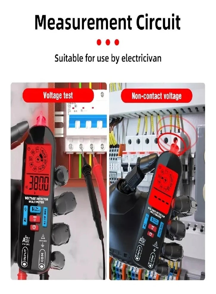Upgraded version with portable digital multimeter, intelligent anti-burn digital multimeter, high-precision automatic electrician voltage test pen, repair rechargeable - Image 4