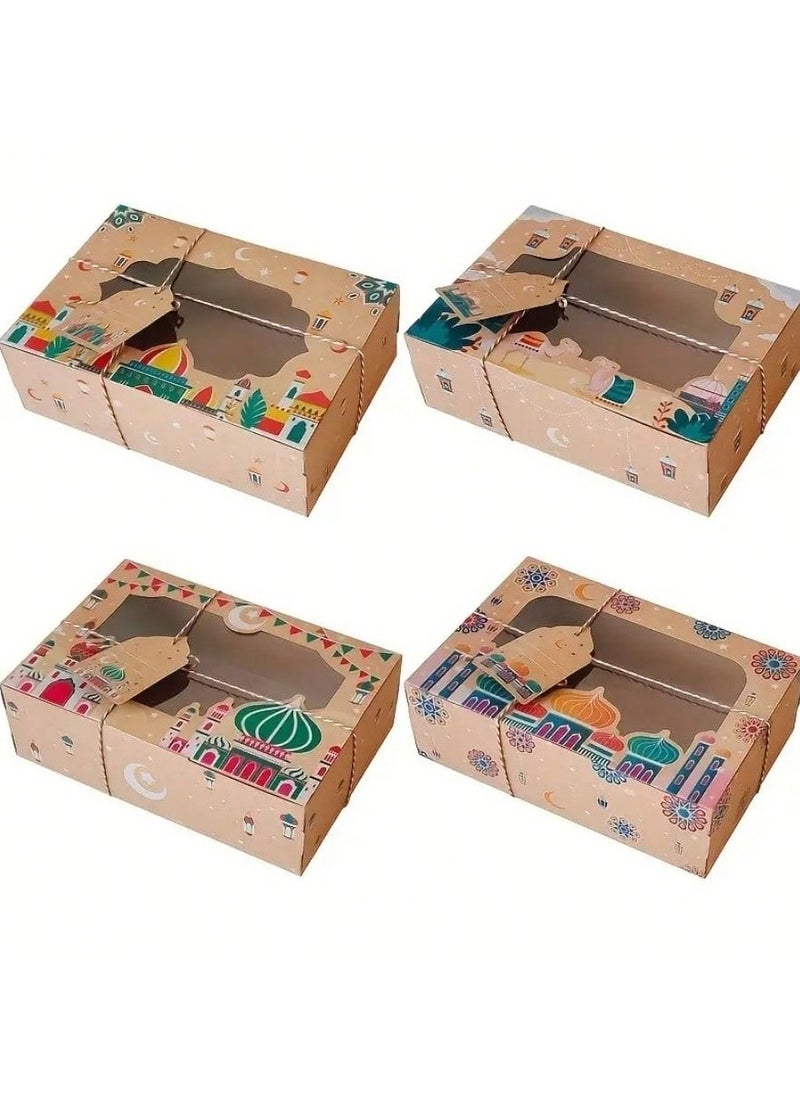 Generic Eid Mubarak distributions with different designs suitable for sweets and all kinds of gifts, 4 boxes  - Image 4