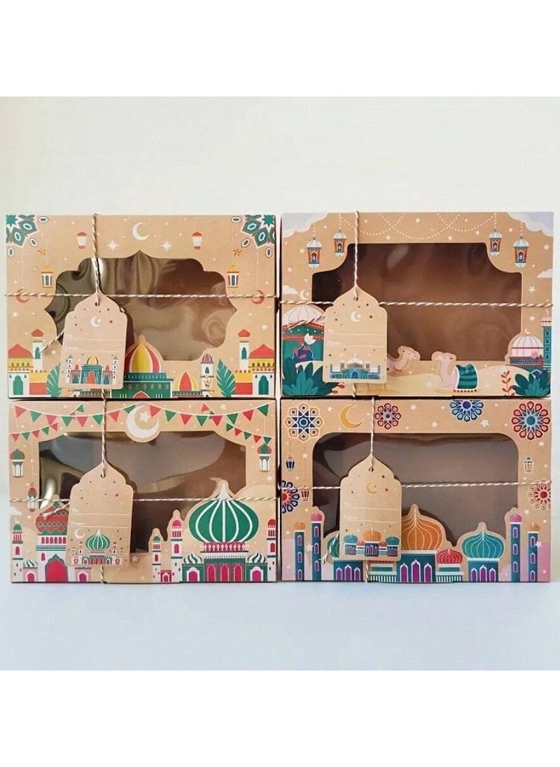 Generic Eid Mubarak distributions with different designs suitable for sweets and all kinds of gifts, 4 boxes  - Image 1